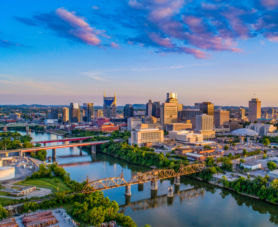 Aerial view of Nashville, TN